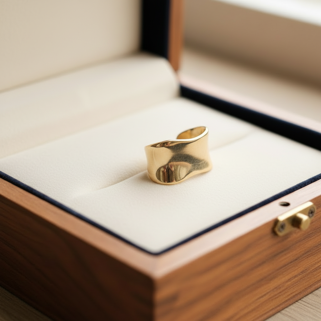 Aleph | Gold ear cuff